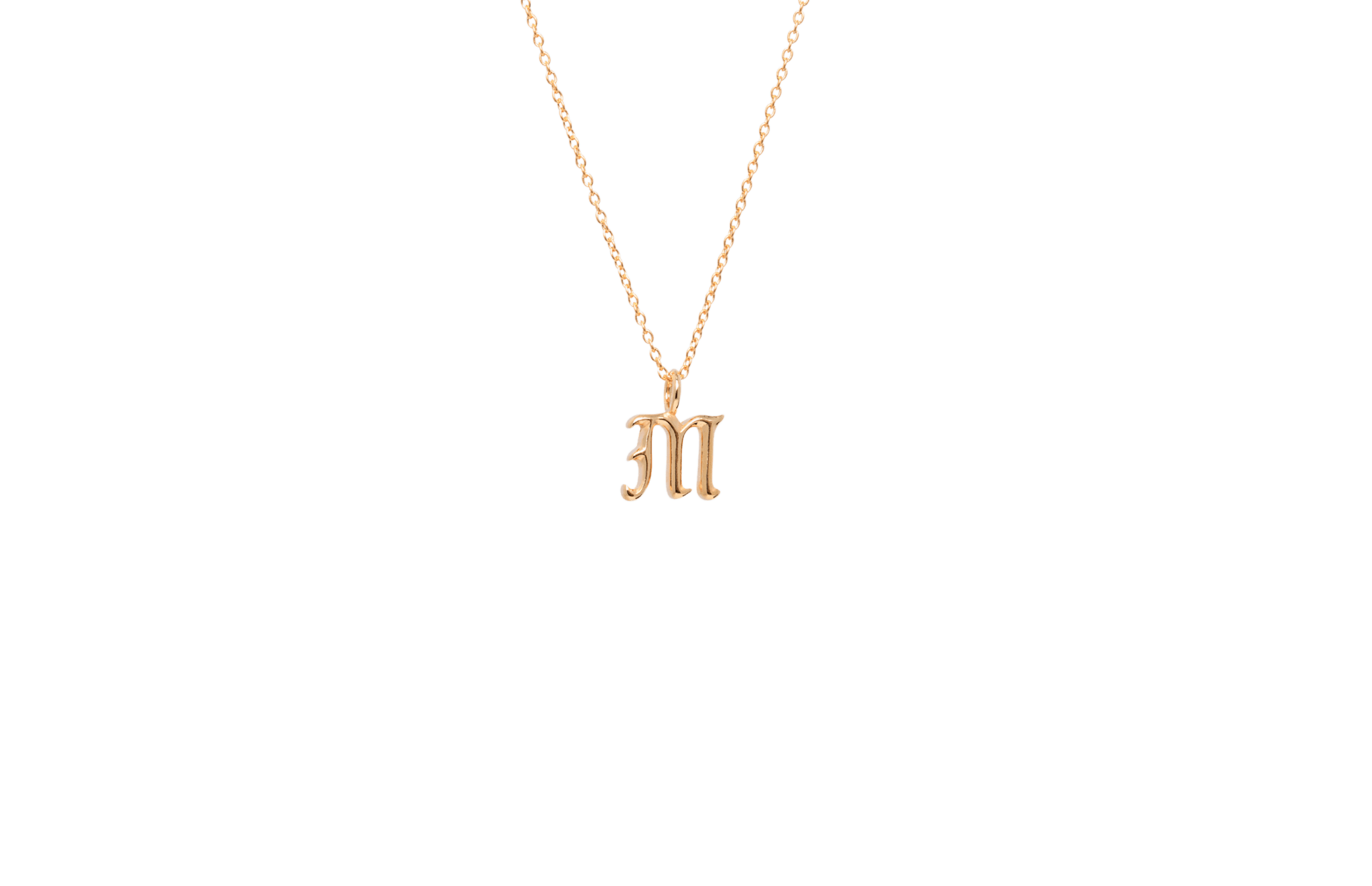 IX M Letter Charm 14K