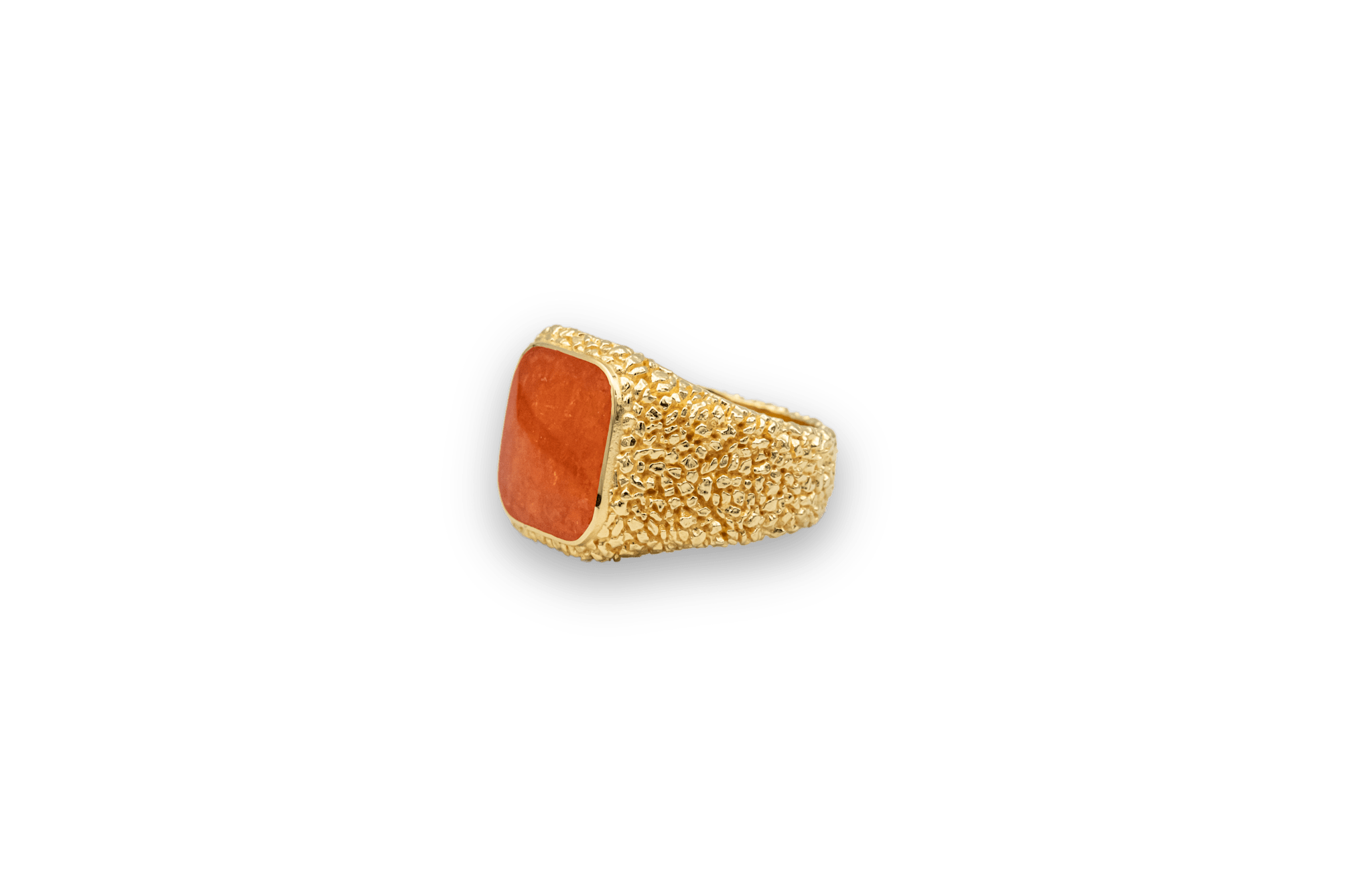 IX Crunchy Cushion Amber Enamel Ring