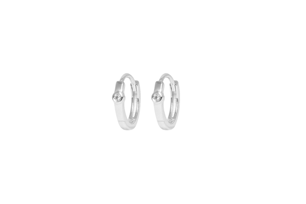 IX Iris Hoop White Silver – IX STUDIOS INT