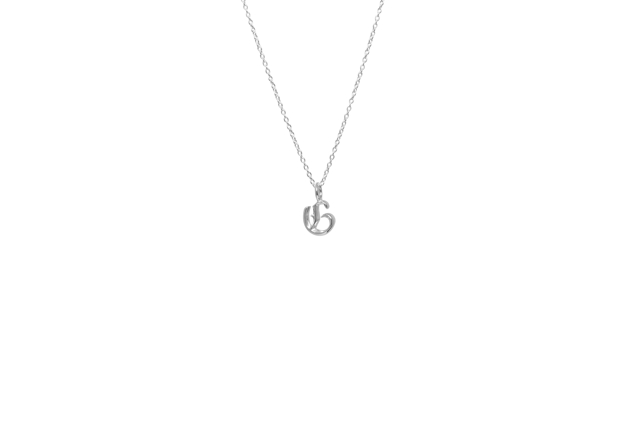 IX Letter Charm Silver