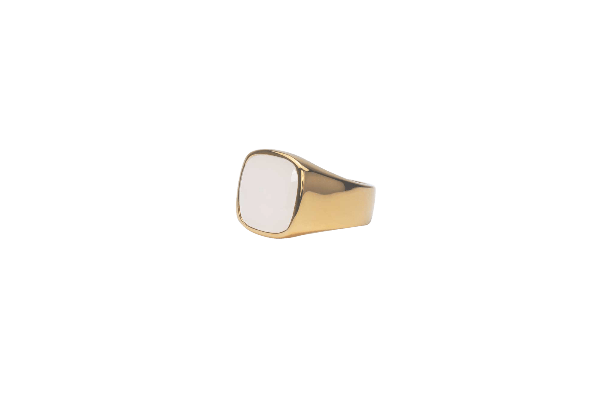 IX Cushion Signet Ring Moonstone