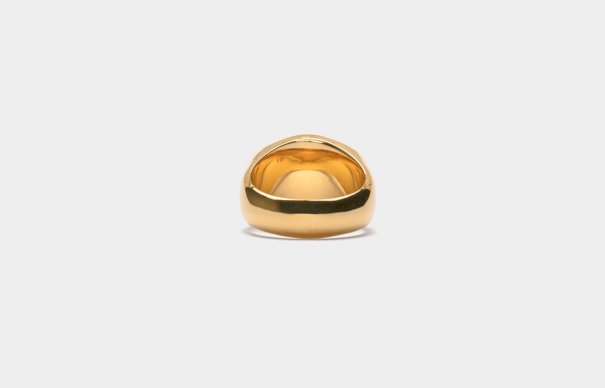 IX Cushion Polished Signet Ring
