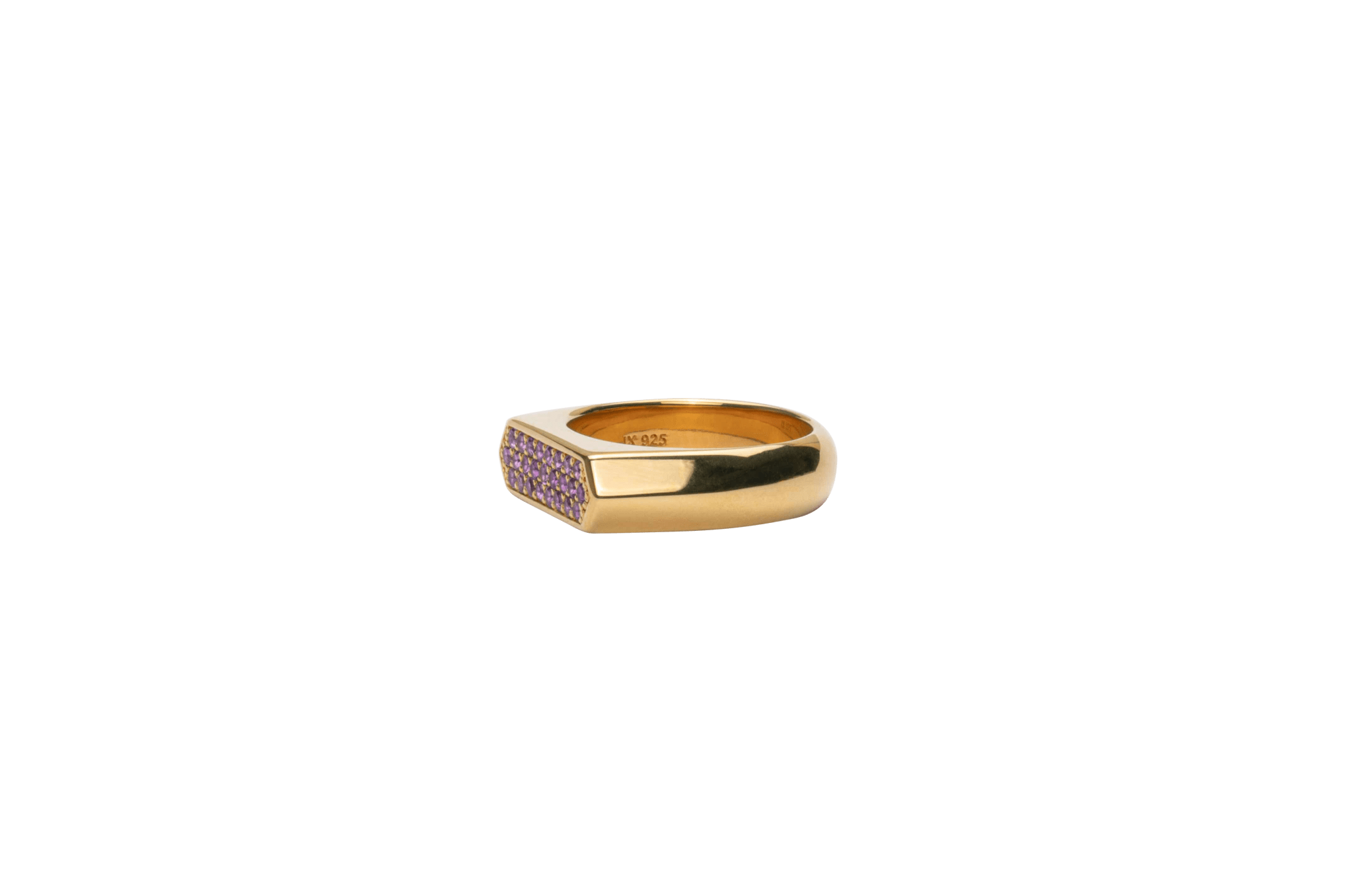 IX Mini Hexagon Ring Purple