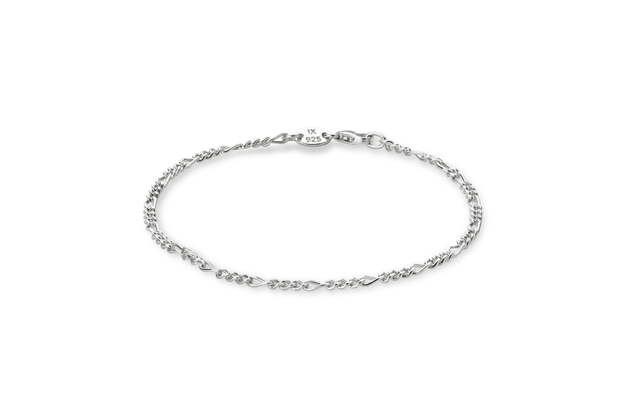 IX Figaro Bracelet Silver