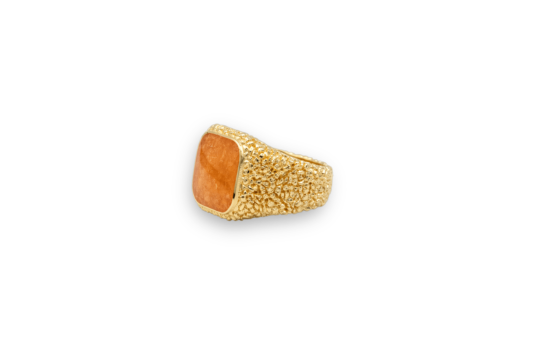 IX Crunchy Cushion Amber Enamel Ring