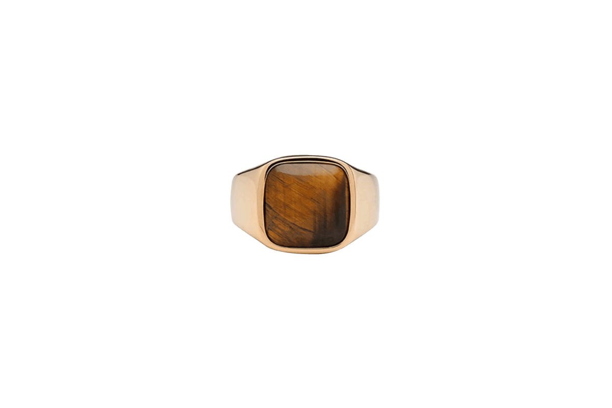 IX Cushion Signet Ring Tiger Eye – IX STUDIOS INT