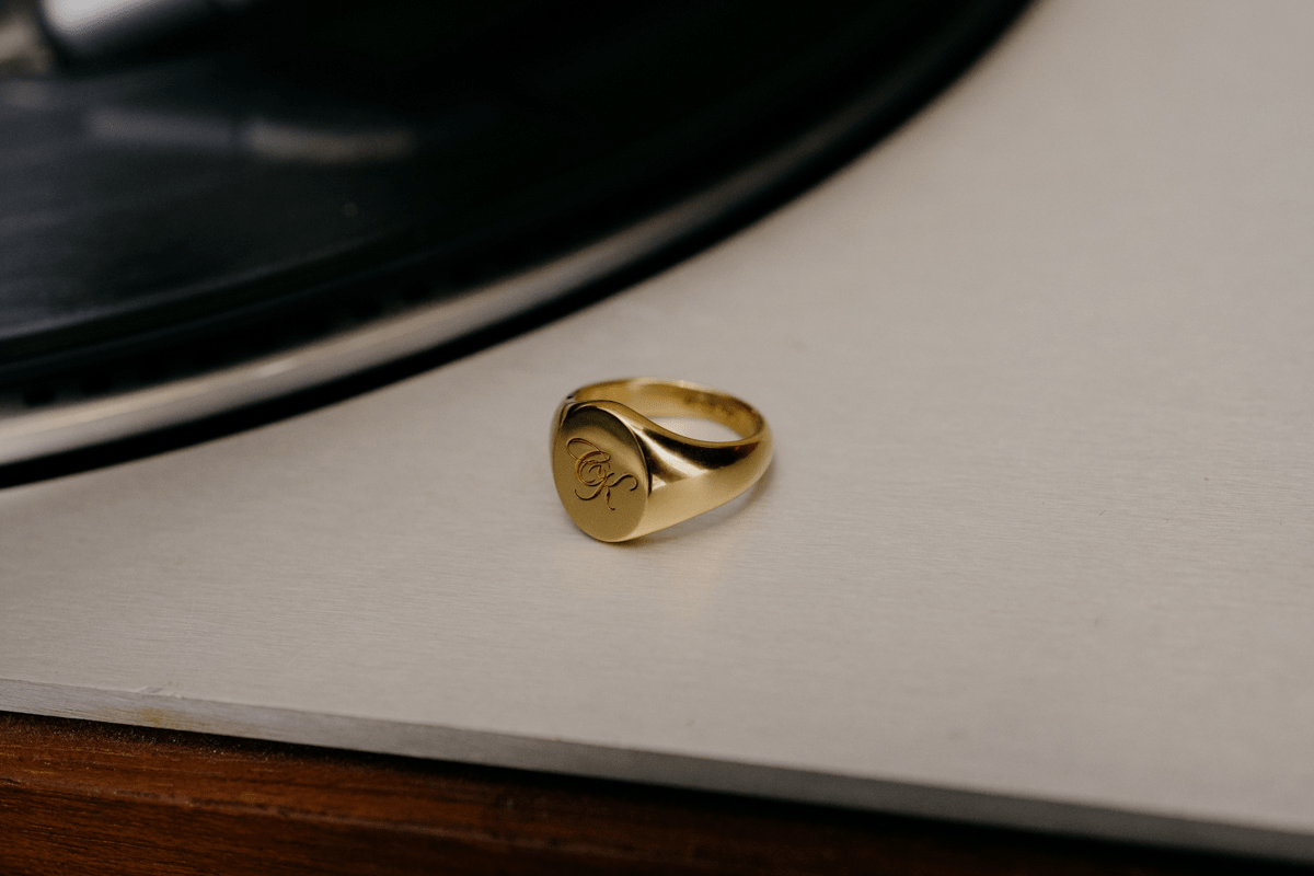 IX Mini Oval Signet Ring