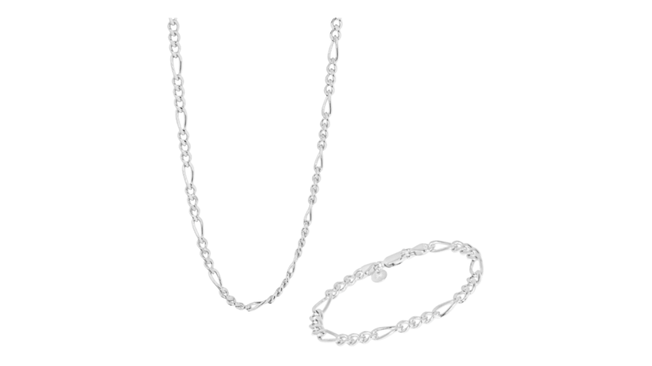 IX Chunky Figaro Silver Smykkesæt