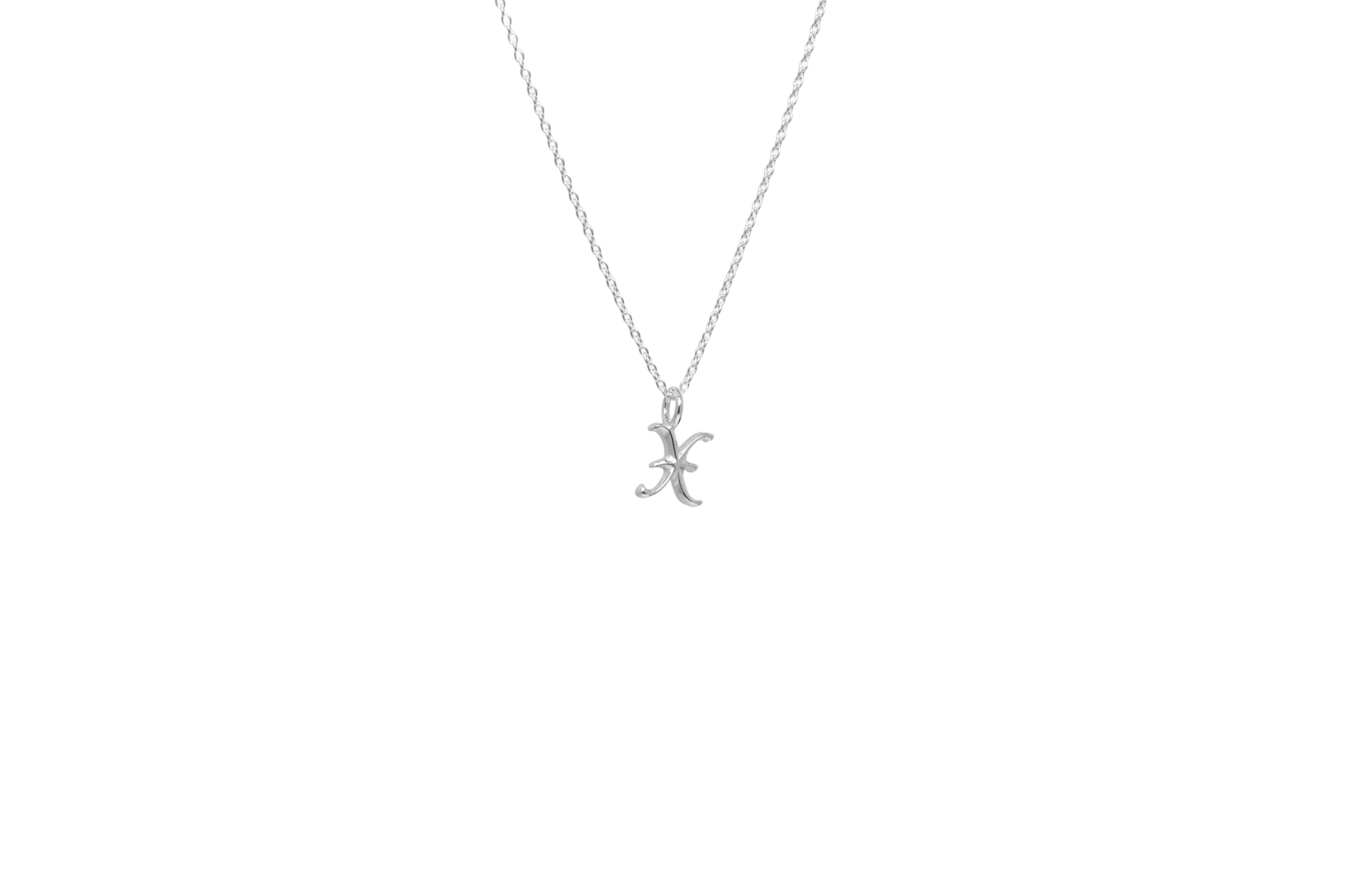 IX Letter Charm Silver