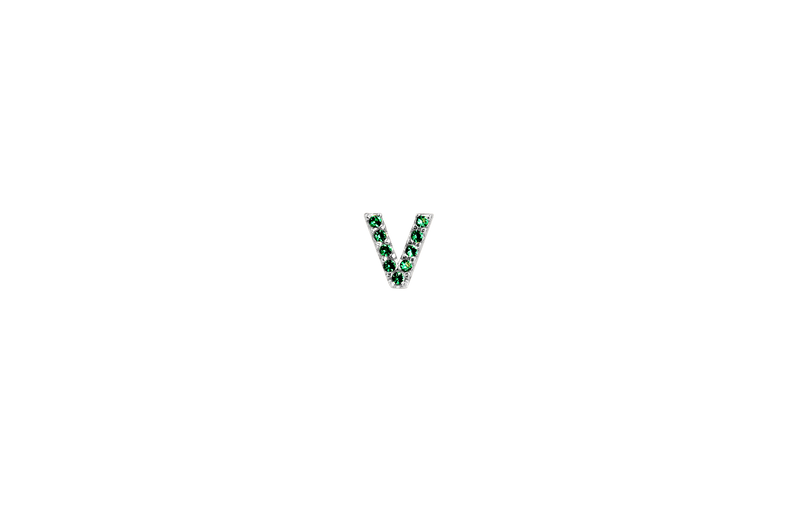 IX V Green Earring Silver