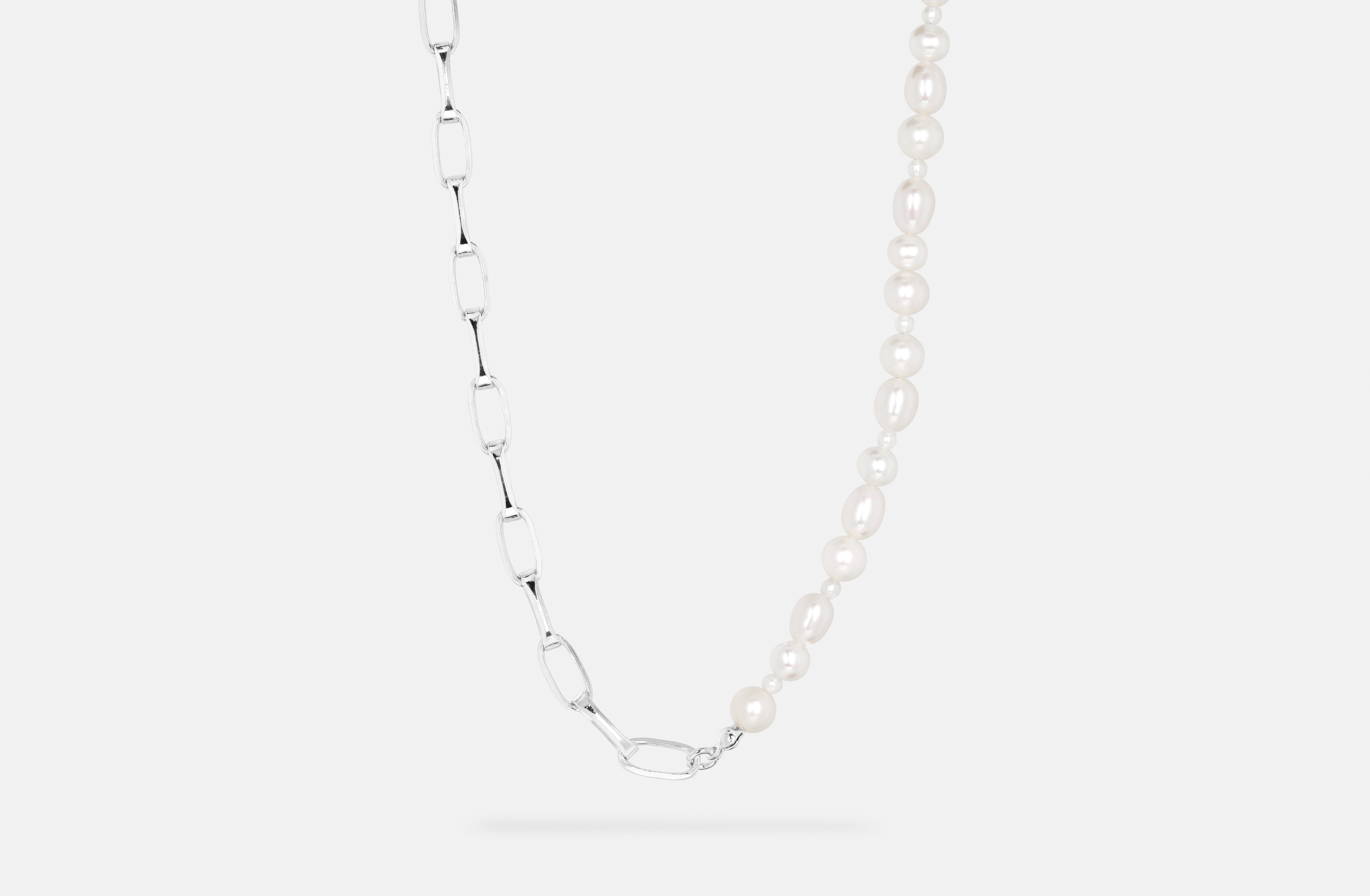 IX Uniqio Pearl Chain Silver