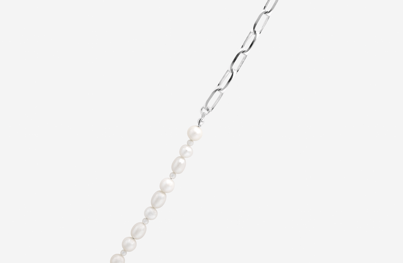 IX Uniqio Pearl Chain Silver