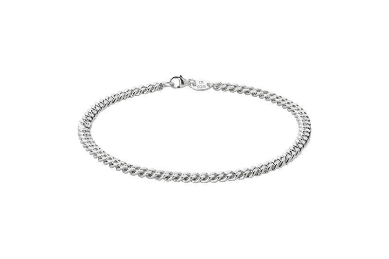 IX Curb Anklet Silver